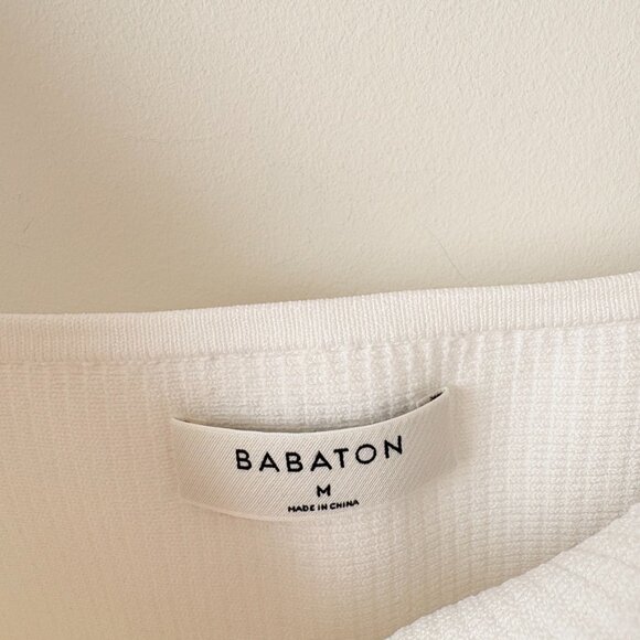 Aritzia Babaton Sculpt Knit Square Neck Tank Top White Size Medium - Picture 6 of 8